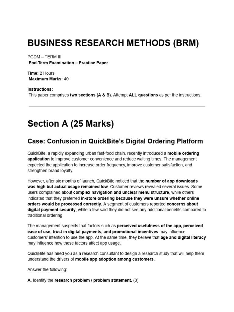 BRM Practice Paper 2026 | PDF | Regression Analysis | Coefficient Of ...
