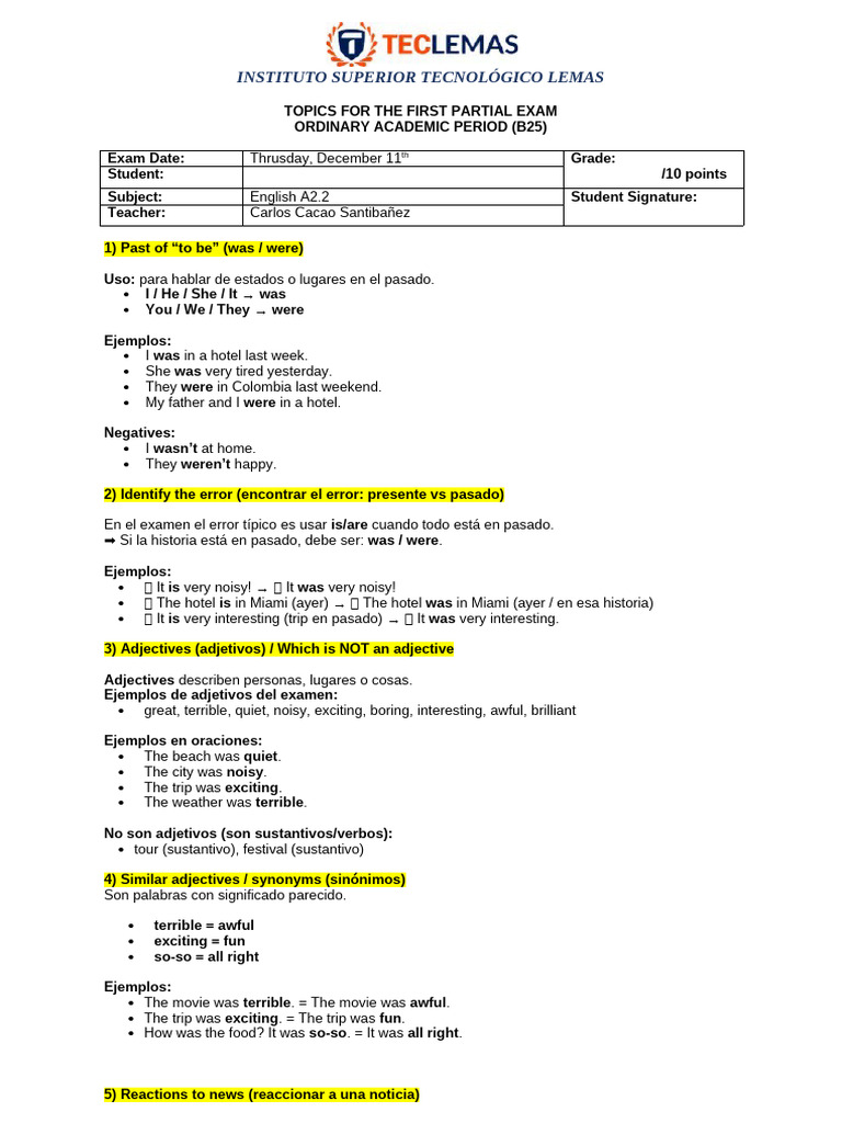 Topics for the First Partial Exam b25 | PDF | Linguistic Morphology ...