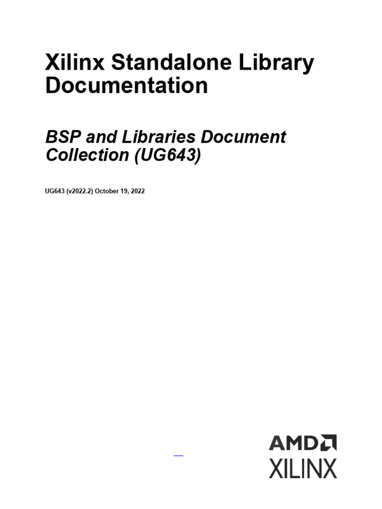 Xilinx Standalone Library Documentation | PDF | Parameter (Computer ...