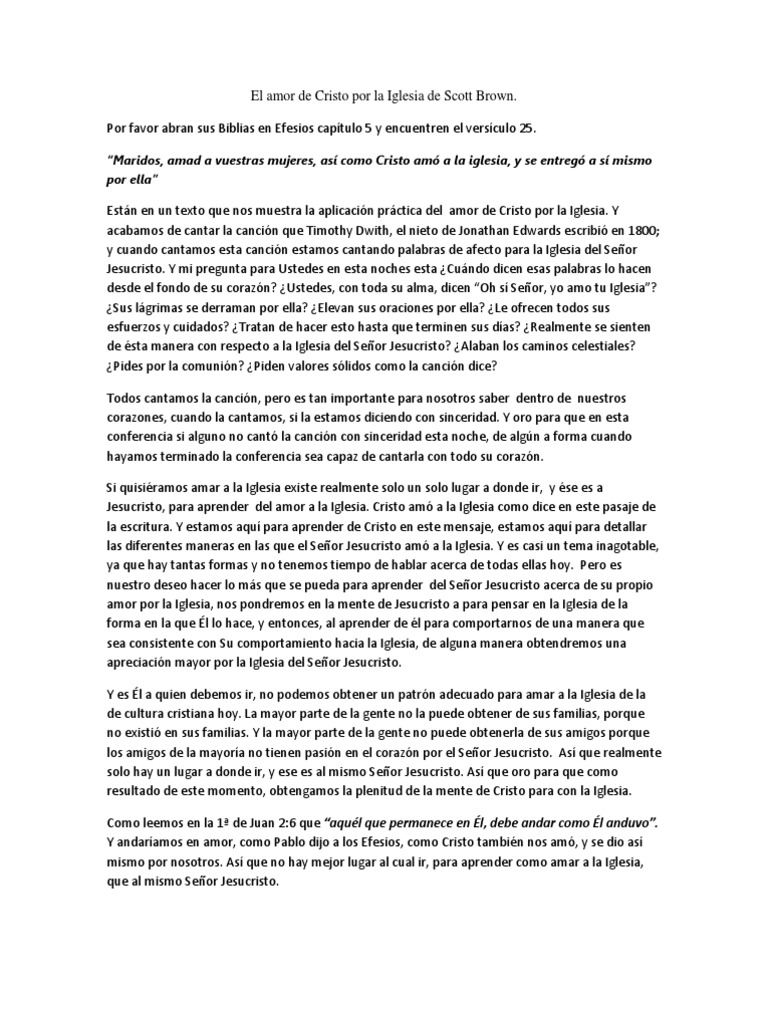 Amor de Cristo y la Iglesia Local | PDF | Cristo (título) | Iglesia ...