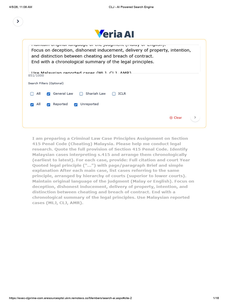 CLJ - AI Powered Search Engine | PDF | Deception | Crimes