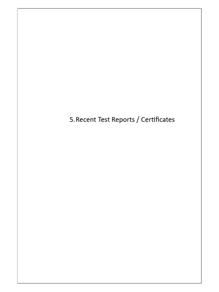 5. Recent Test Reports Certificates | PDF | Physical Sciences ...