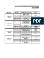 Jadual Waktu Peperiksaan Pertengahan