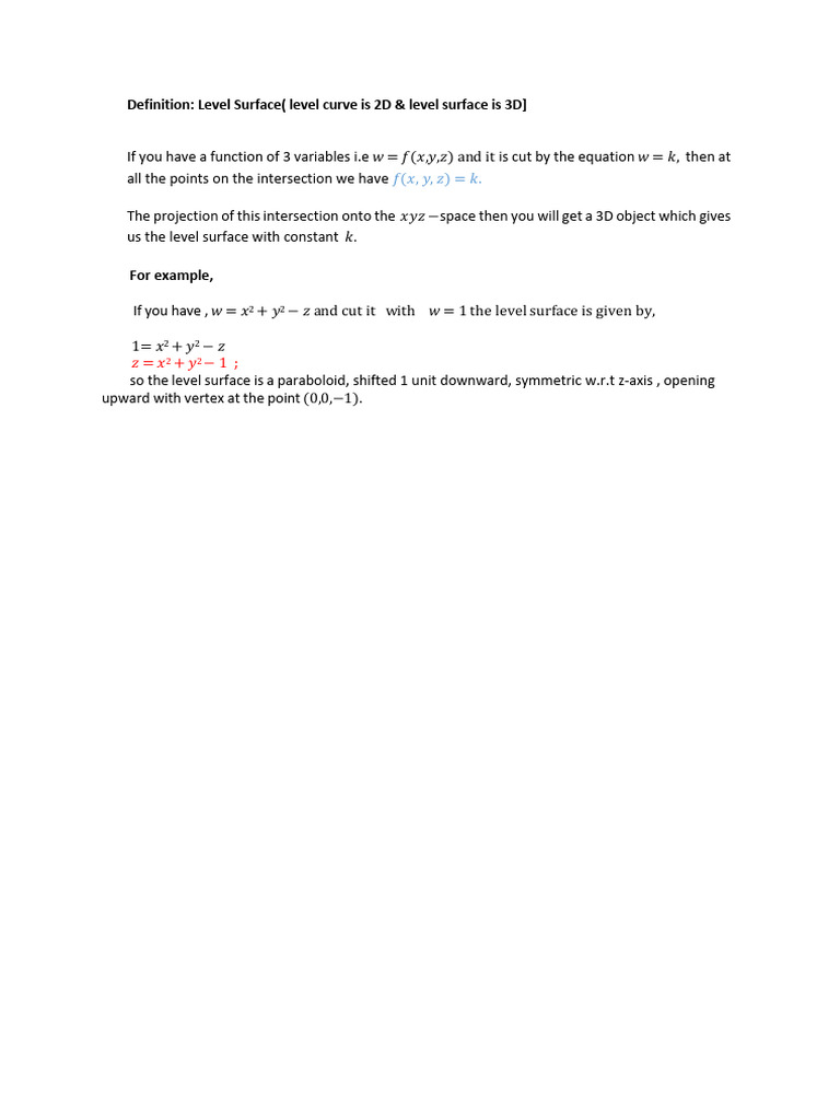 Level Surfaces | PDF