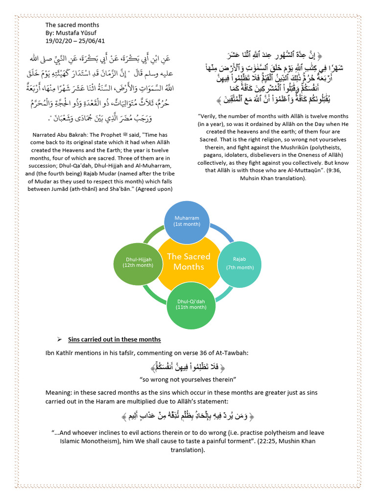 Sacred Month | PDF | God | Abrahamic Religions
