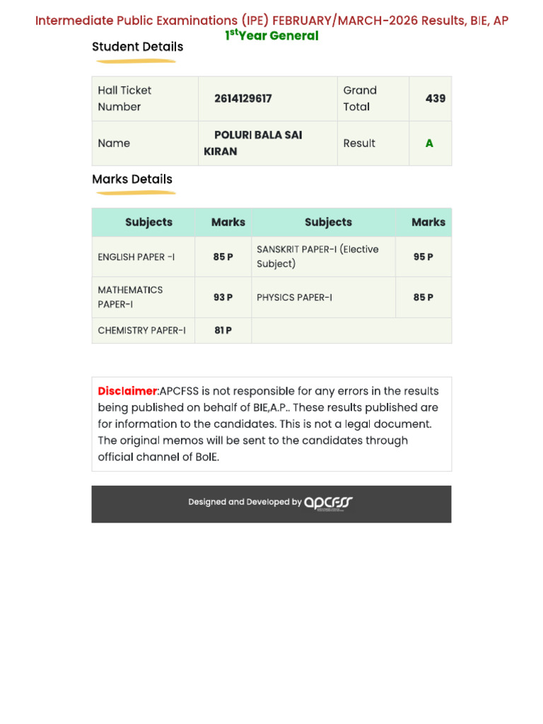 Bala Results | PDF