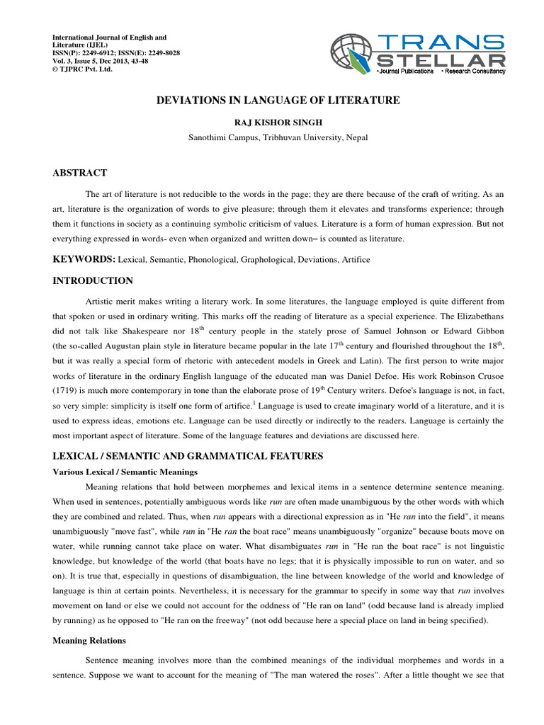 DEVIATIONS_IN_LANGUAGE_OF_LITERATURE | PDF | Stress (Linguistics ...