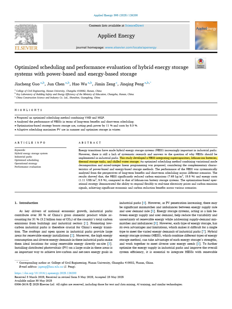 15. Optimized Scheduling and Performance Evaluation of Hybrid Energy ...