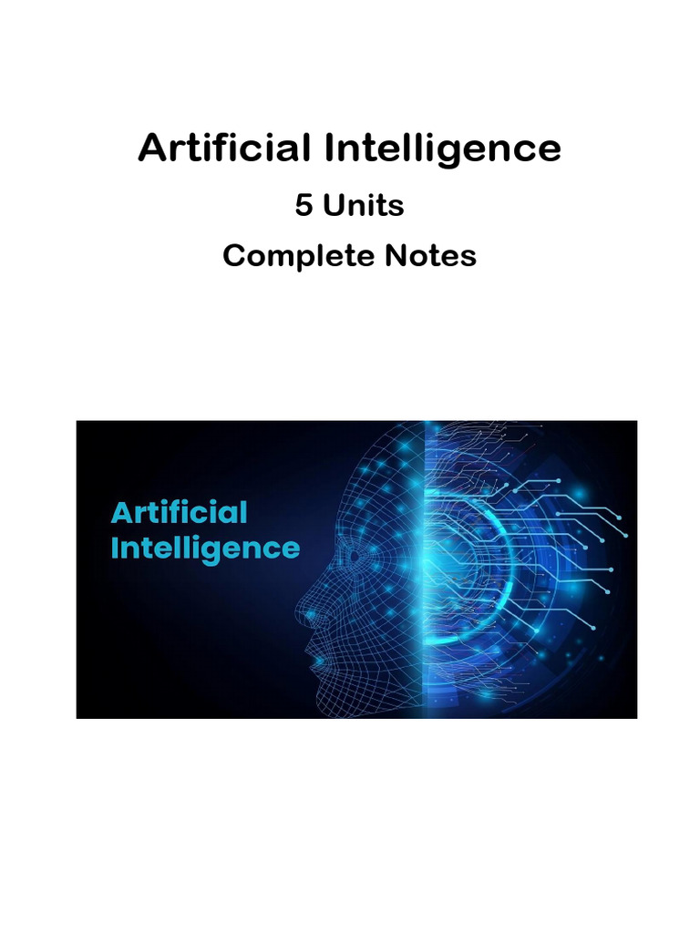 AI Notes | PDF | Artificial Intelligence | Intelligence (AI) & Semantics