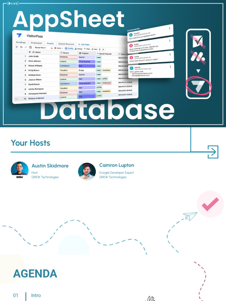 AppSheet Training Livestream Slides _ Ep. 3 - AppSheet Database _ Y25 | PDF