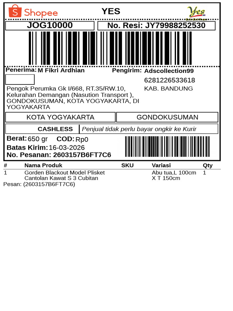 Label Pengiriman (13) | PDF