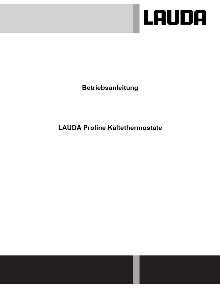 Banho Lauda 855 | PDF