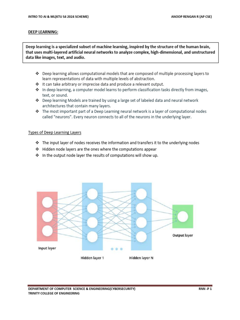 Recurrent Neural Networks | PDF | Deep Learning | Machine Learning