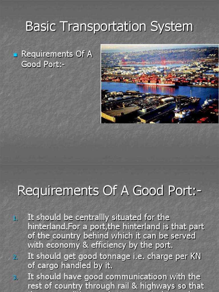 Port Requirements and Design Essentials | PDF | Business