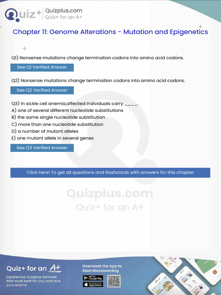 Nonsense Mutations Change Termination Codons Into Amino Acid Codons ...