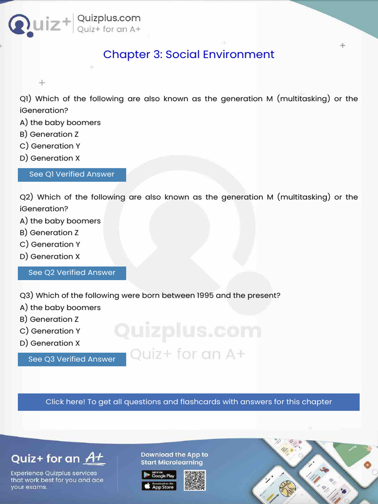 Which of the Following Are Also Known as the Generation M Multitasking ...