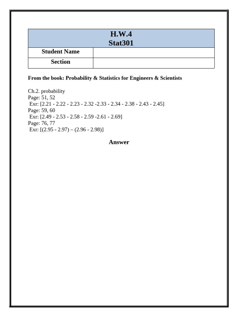 HW4- Stat301 | PDF