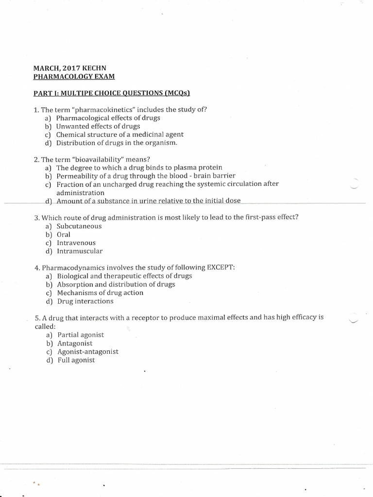 Pharmacology Past Papers 1 1 | PDF | Pharmacology | Drugs