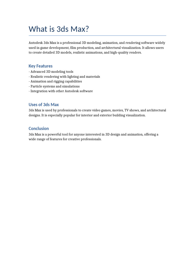 What Is 3ds Max | PDF