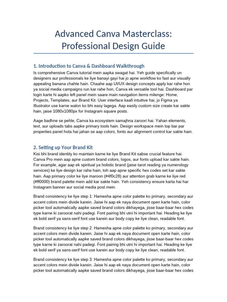 Canva_Masterclass_Tutorial | PDF | Typefaces | Text