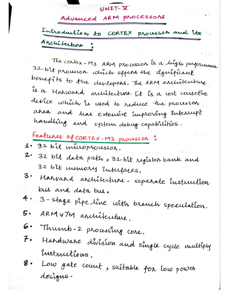 Advanced ARM Processors-1 | PDF
