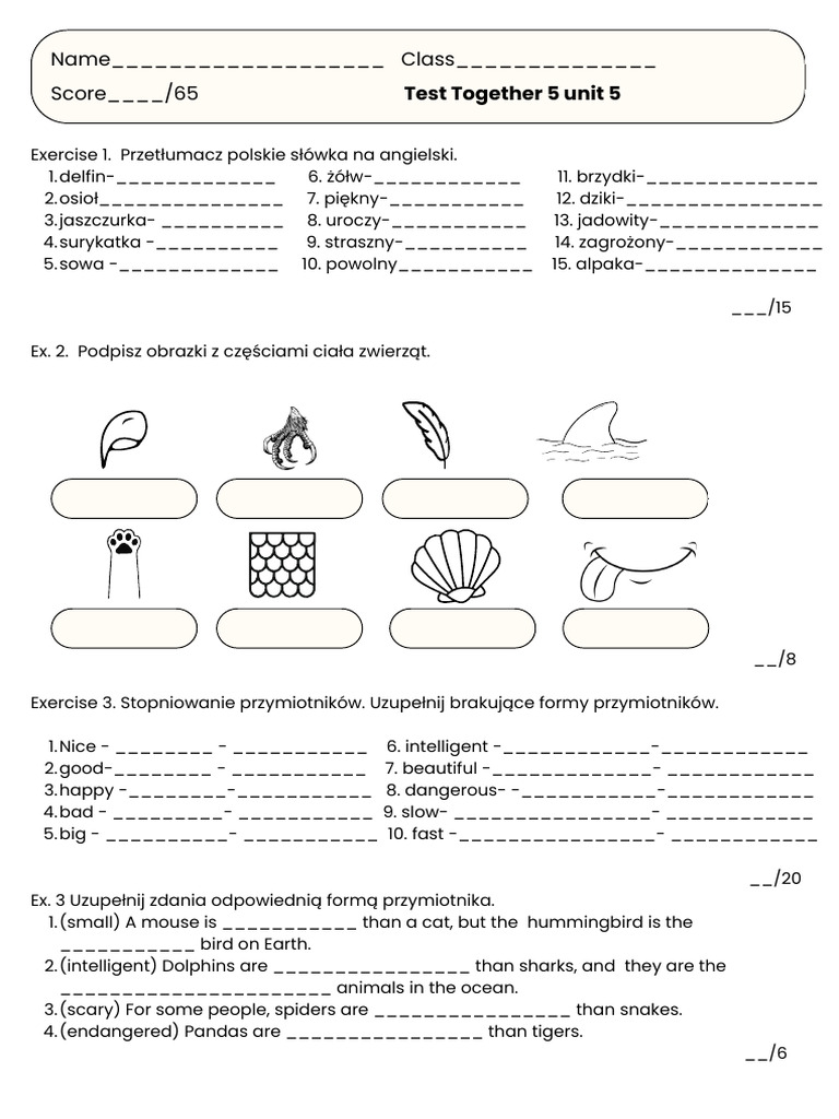 Test Together 5 Unit 5 1 | PDF