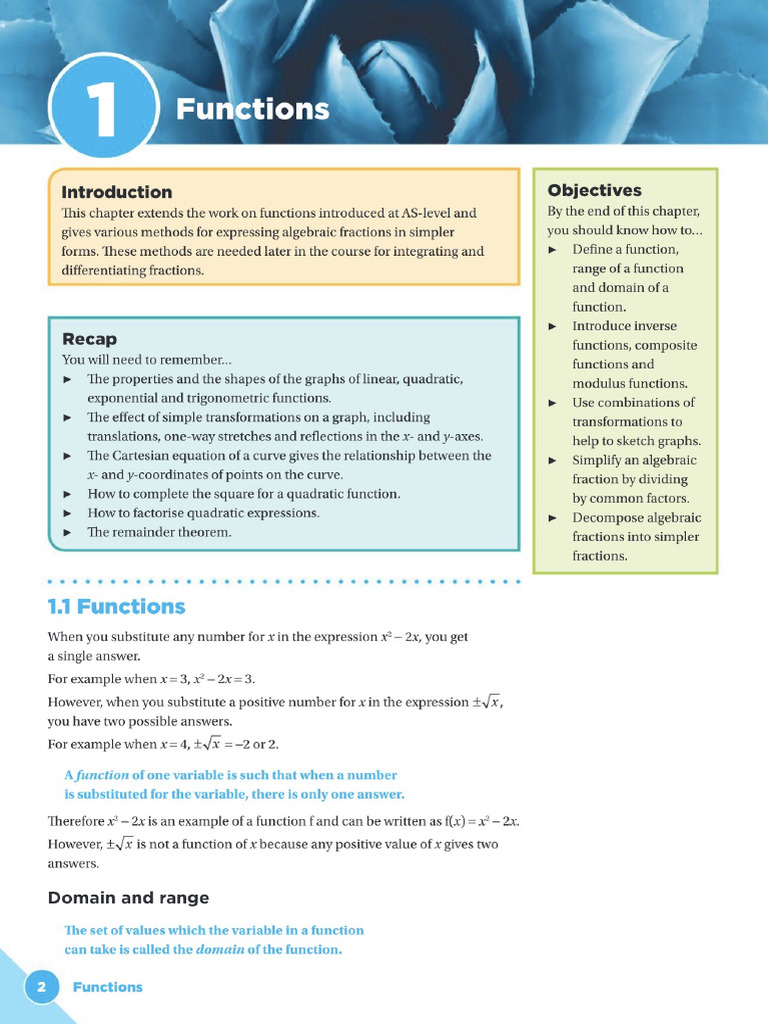Chapter 1 Functions | PDF