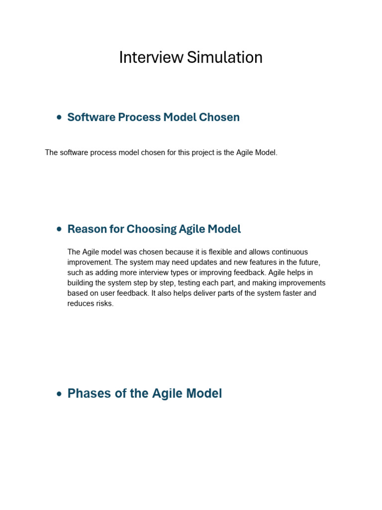Interview Simulation | PDF | Agile Software Development | Usability