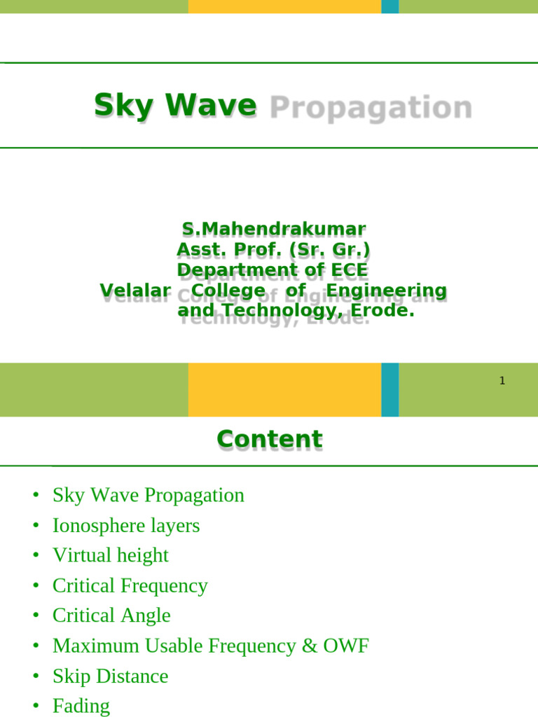 353659187 AWP Unit 5 Sky Wave Propagation 1 | PDF | Ionosphere | Radio ...