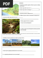 Exercícios hidrografia e Vegetação