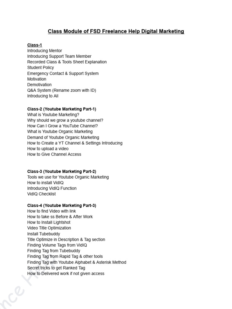 Digital Marketing Class Module | PDF | Search Engine Optimization ...