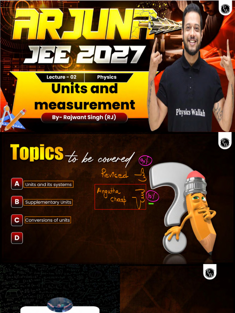 Units and Measurement 02 Class Notes | PDF