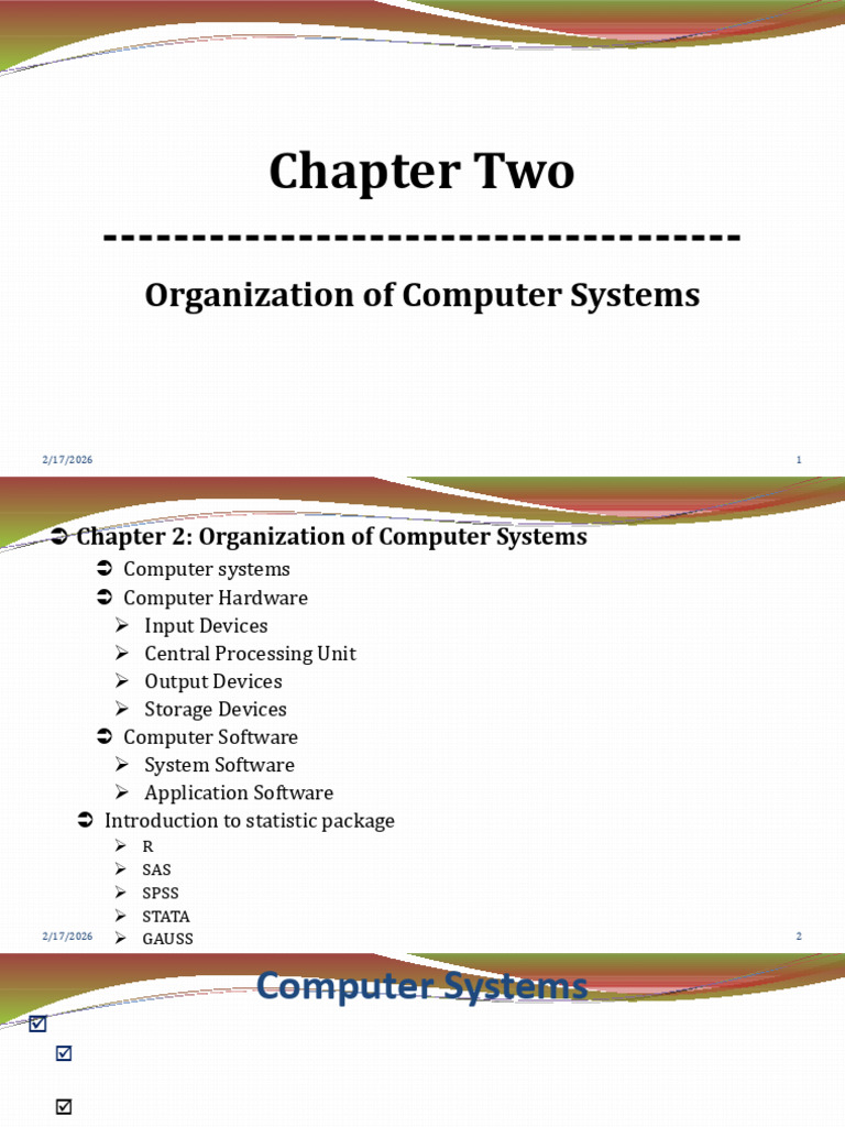Chapter-2-Organization of Computer Systems | PDF | Computer Data ...
