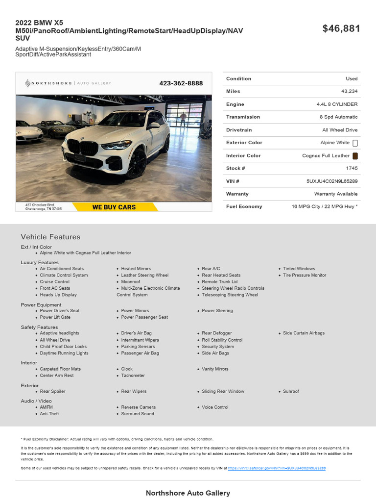 Window Sticker | PDF | Airbag | Fuel Economy In Automobiles