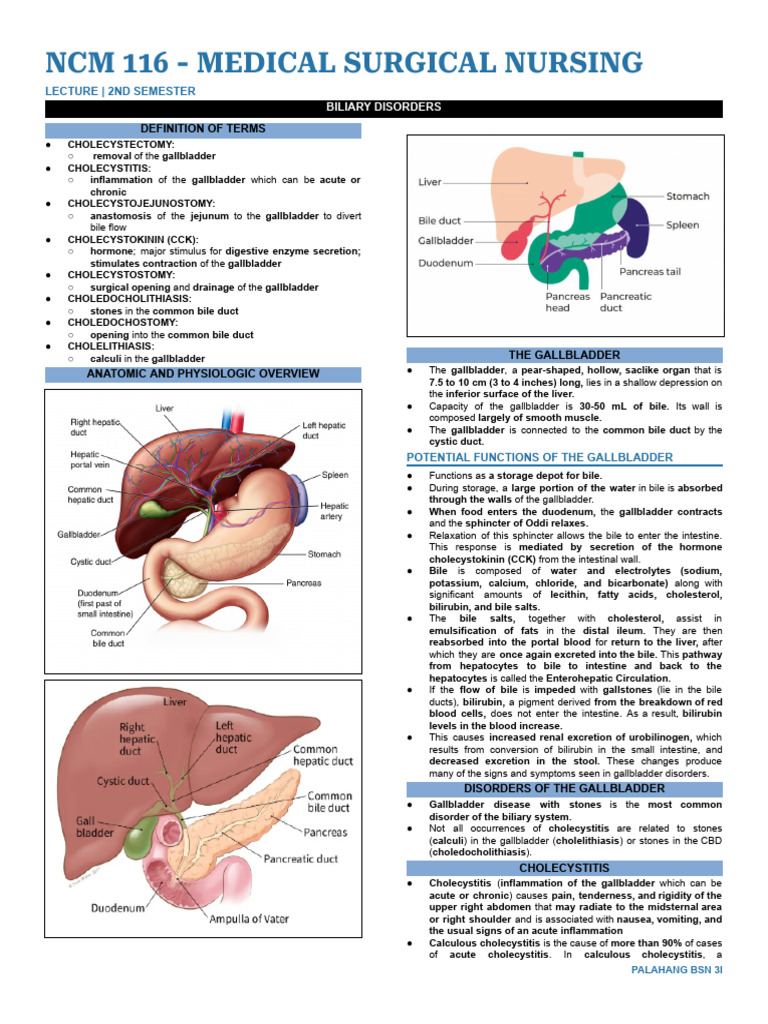 Biliary Disorders | PDF | Gallbladder | Bile