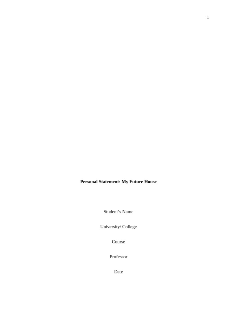 Personal Statement | PDF | Room | Home