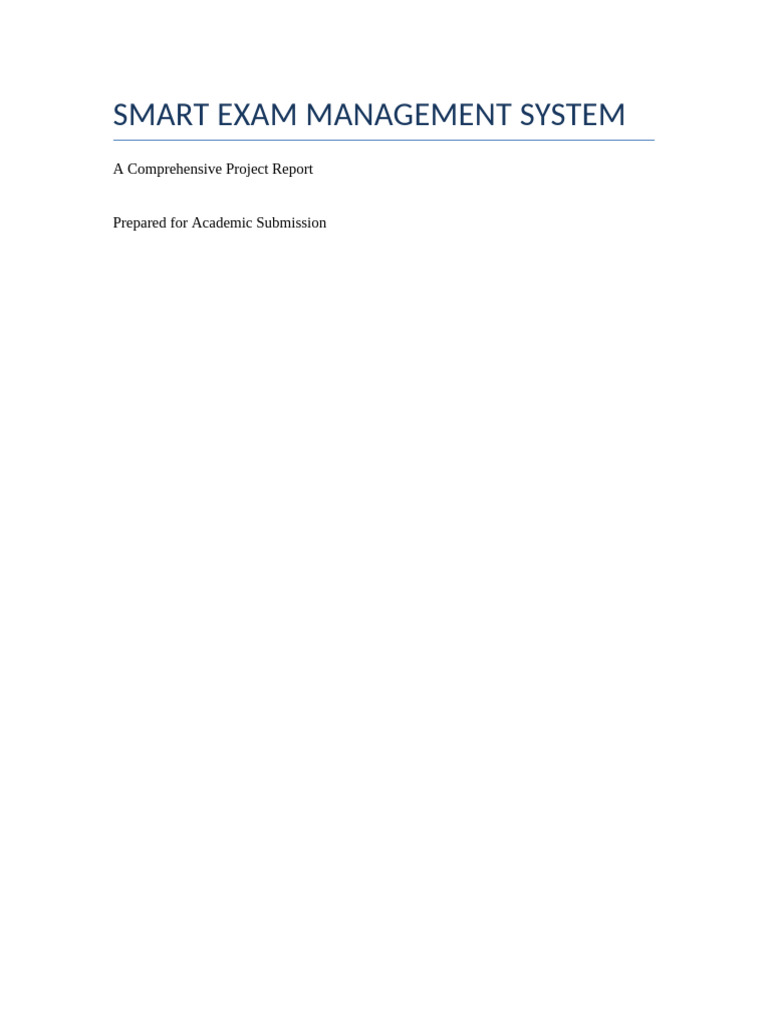 Final Smart Exam Report | PDF