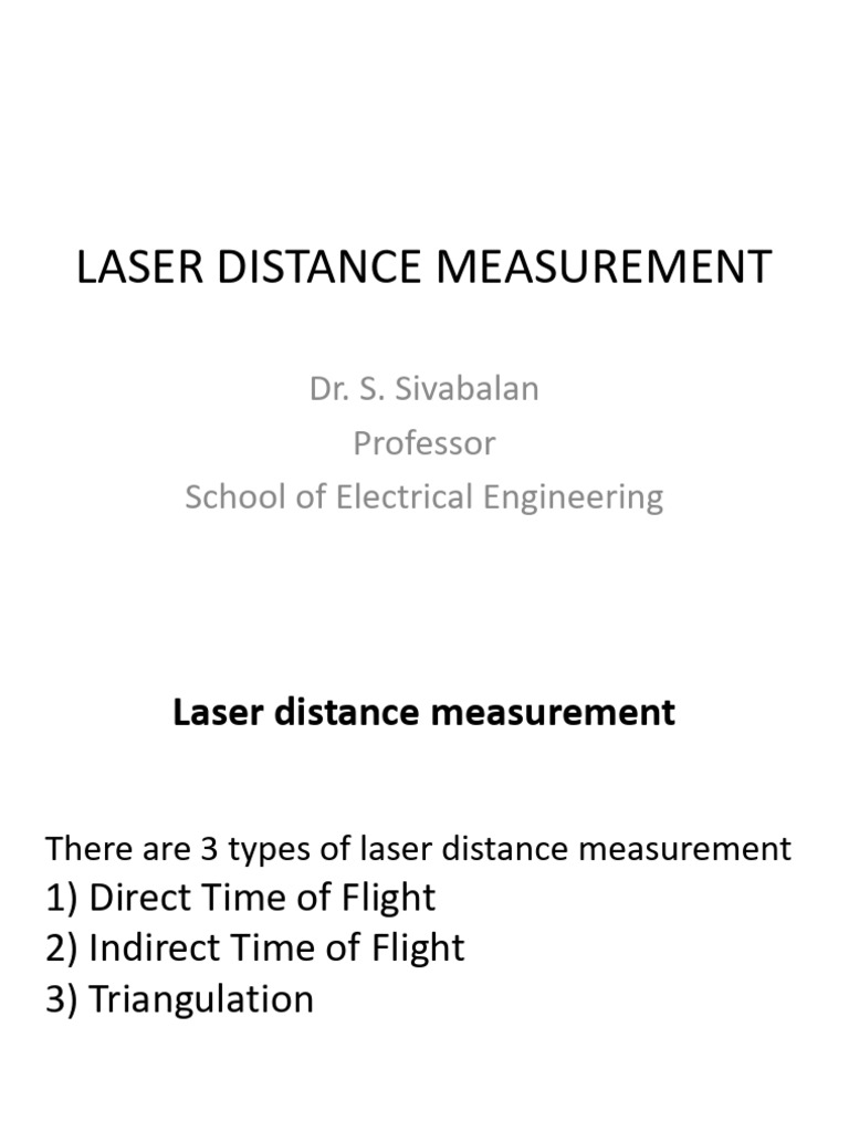 Laser Distance Measurement | PDF