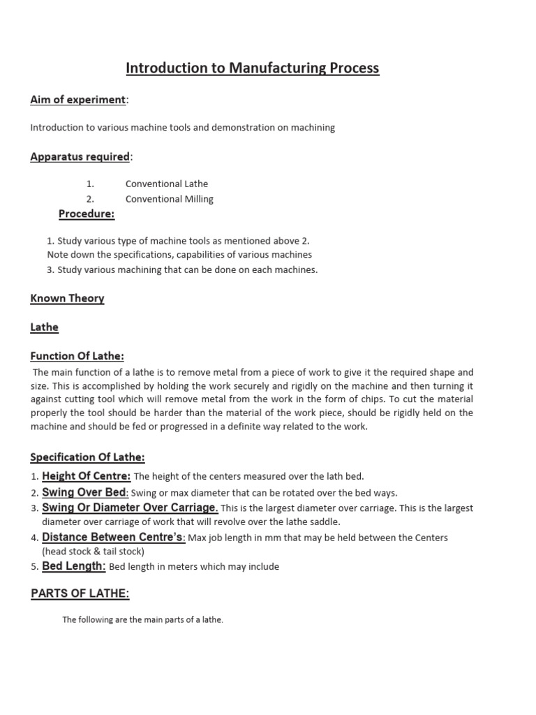 IMP Lab Manual | PDF | Forging | 3 D Printing