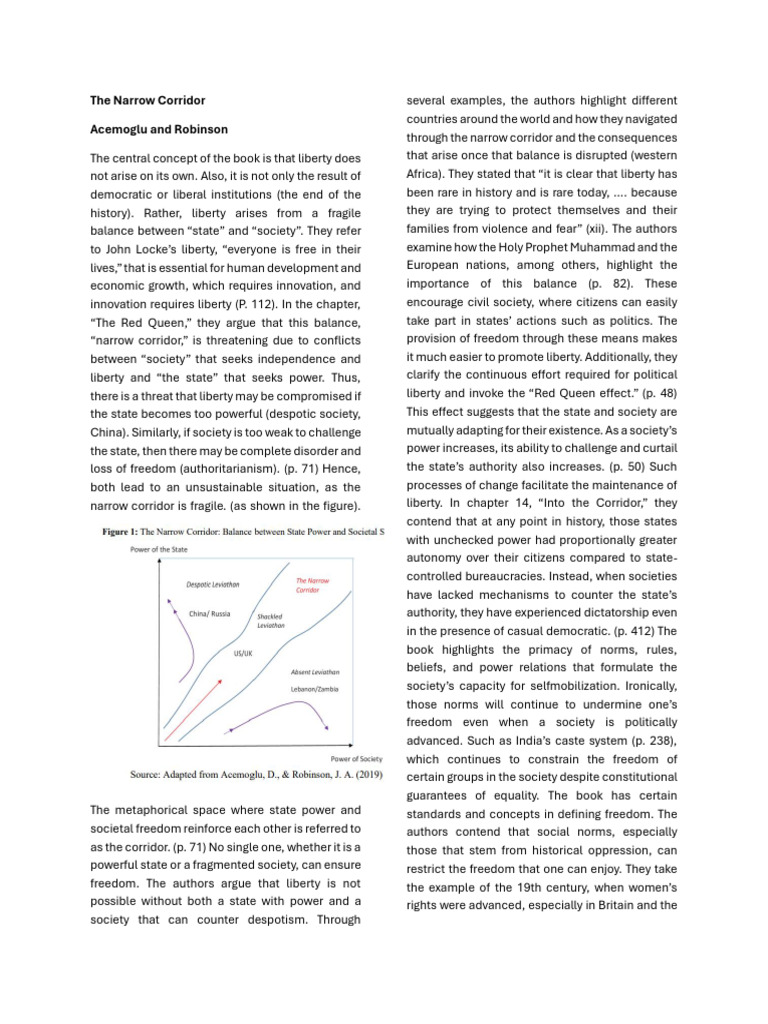 The Narrow Corridor | PDF | Institution | Political Science