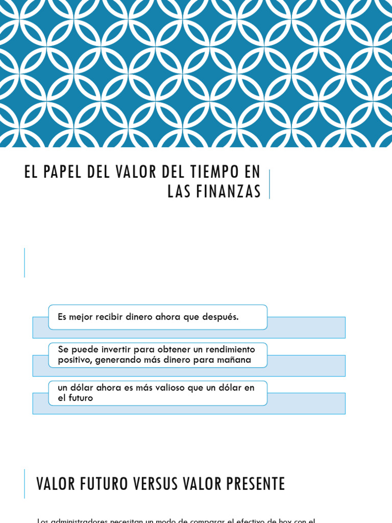 VALOR DEL DINERO EN EL TIEMPO | PDF | Interés | Tasa interna de retorno