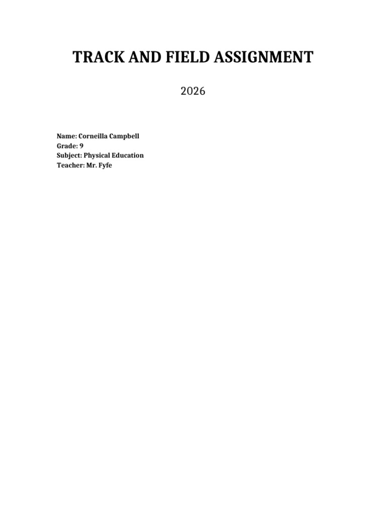 Improved Track and Field Assignment | PDF