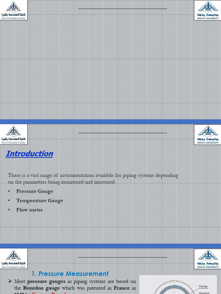 Lecture 4 Instrumentation for Piping System | PDF | Flow Measurement ...