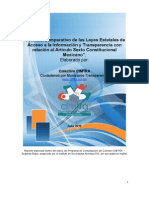 Analisis Comparativo de Las Leyes Estatales de Acceso A La Información y Transparencia Con Relación Al Artículo Sexto Constitucional Mexicano