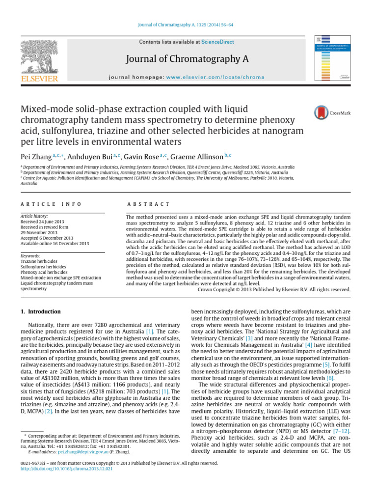 2,4d agua | PDF | Electrospray Ionization | High Performance Liquid ...