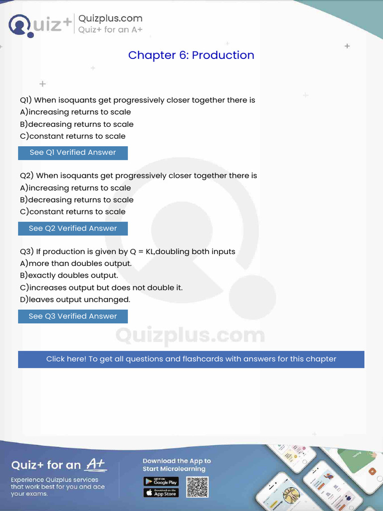 When Isoquants Get Progressively Closer Together There Is | PDF ...