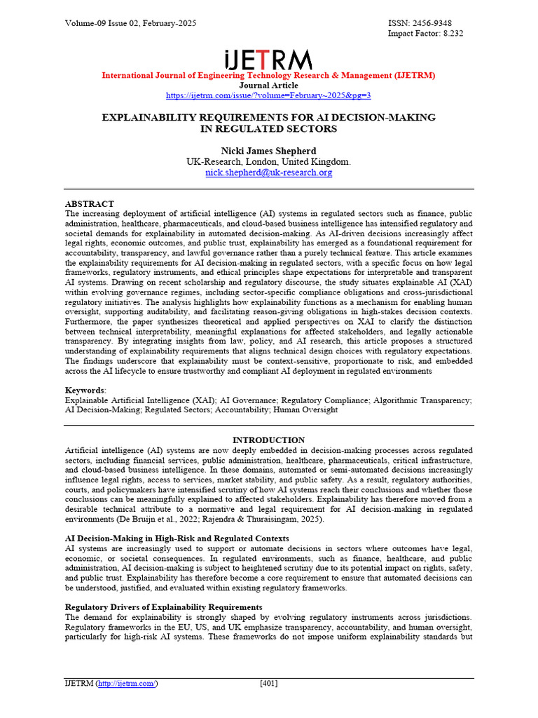 Explainability Requirements for Ai Decis | PDF | Artificial ...