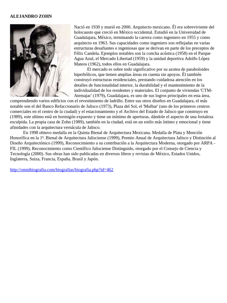 160 Alejandro Zohn | PDF | México | Diseño arquitectonico