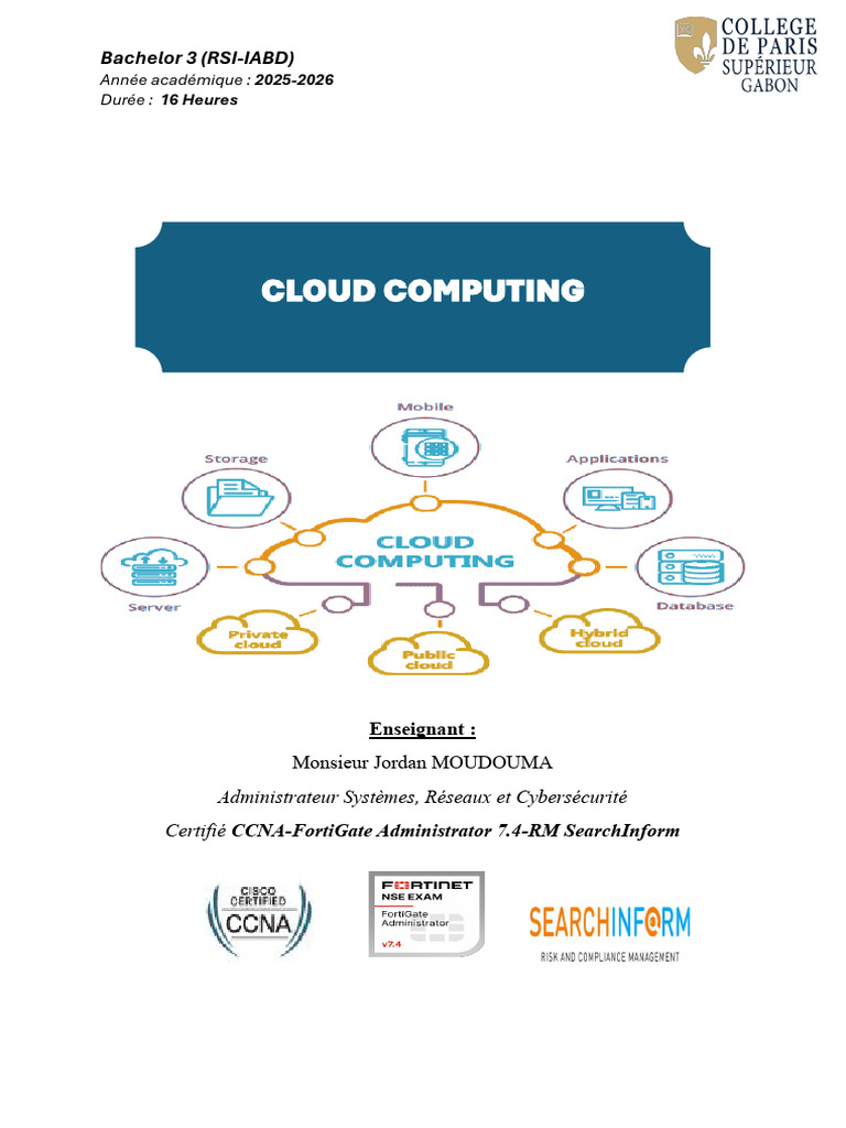 Cours-Cloud Computing - Part 1 | PDF | Cloud computing | Amazon Web ...
