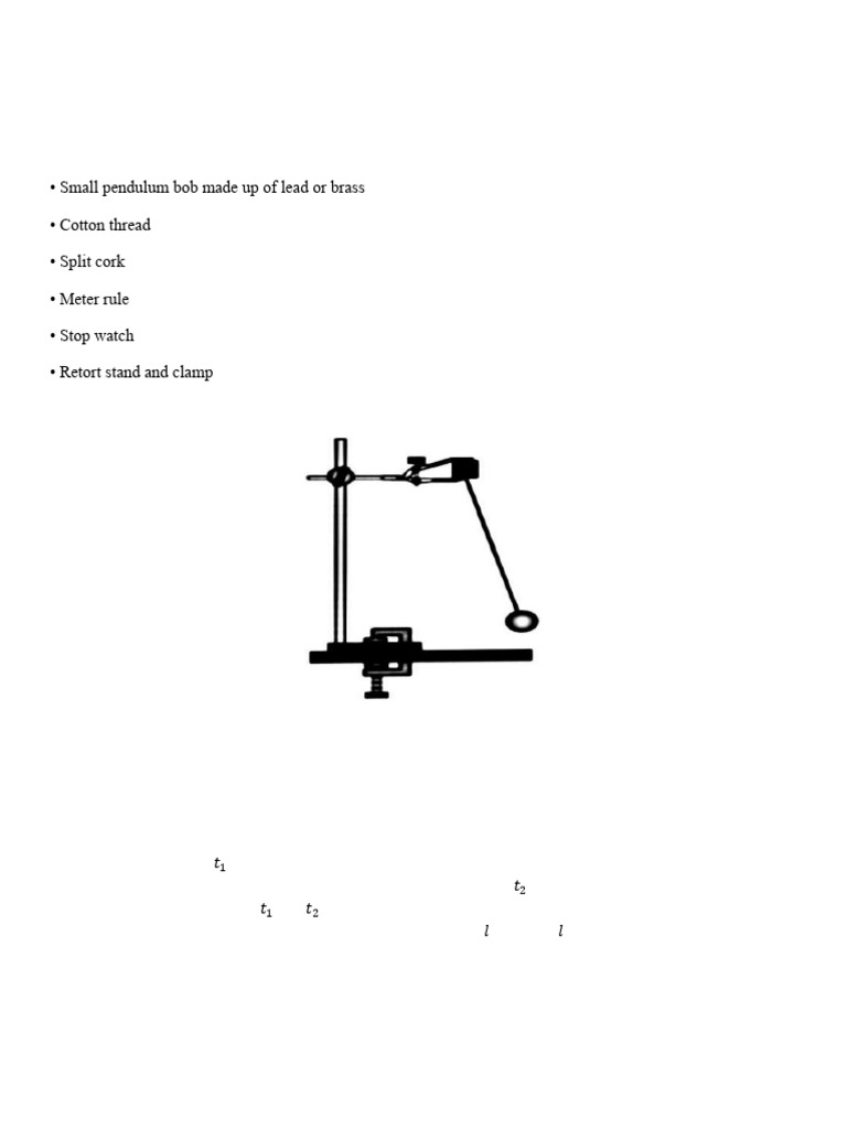 SS1 Physics Practical Examinations | PDF | Pendulum | Oscillation
